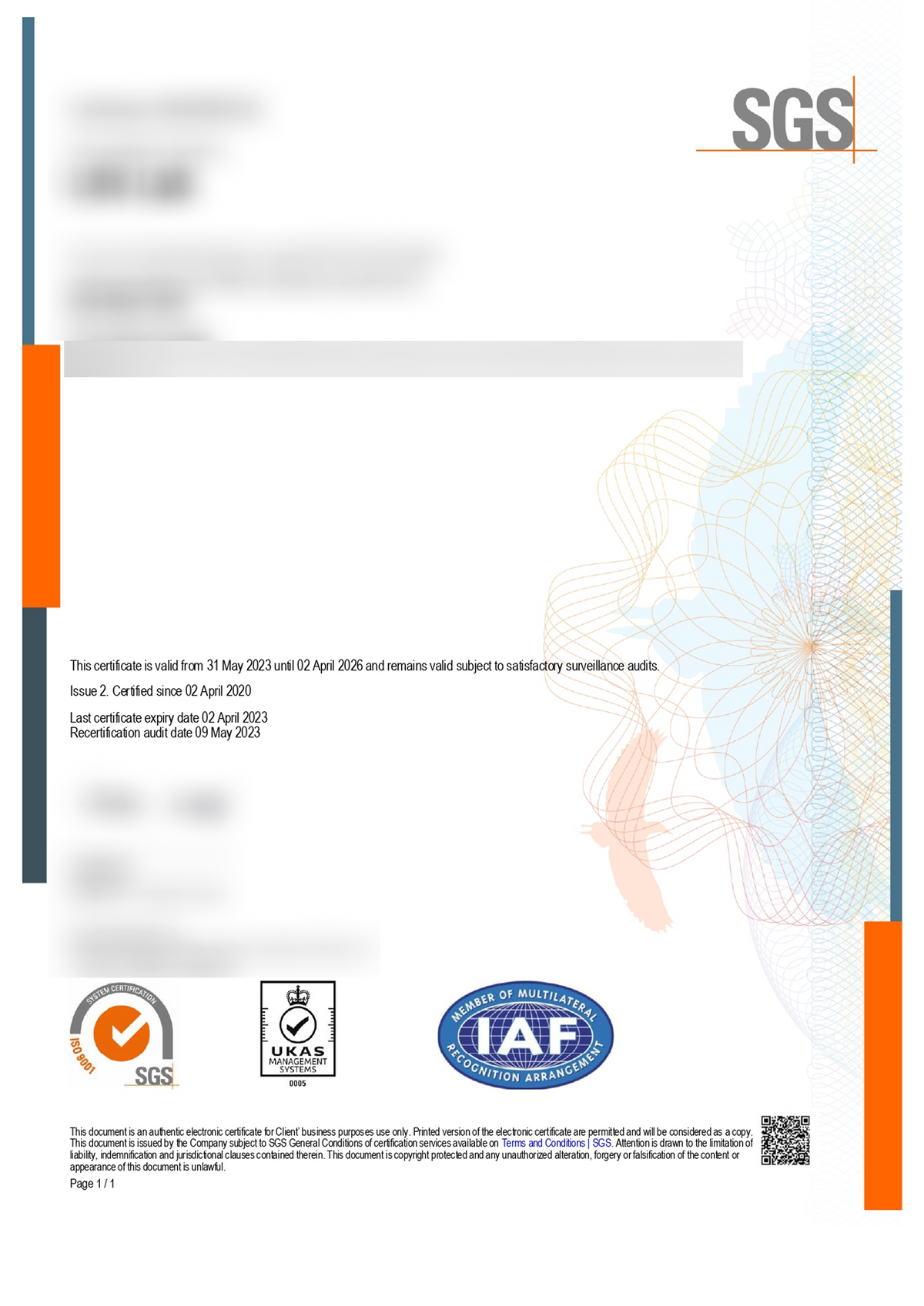 ISO 9001 Quality Management Certification
